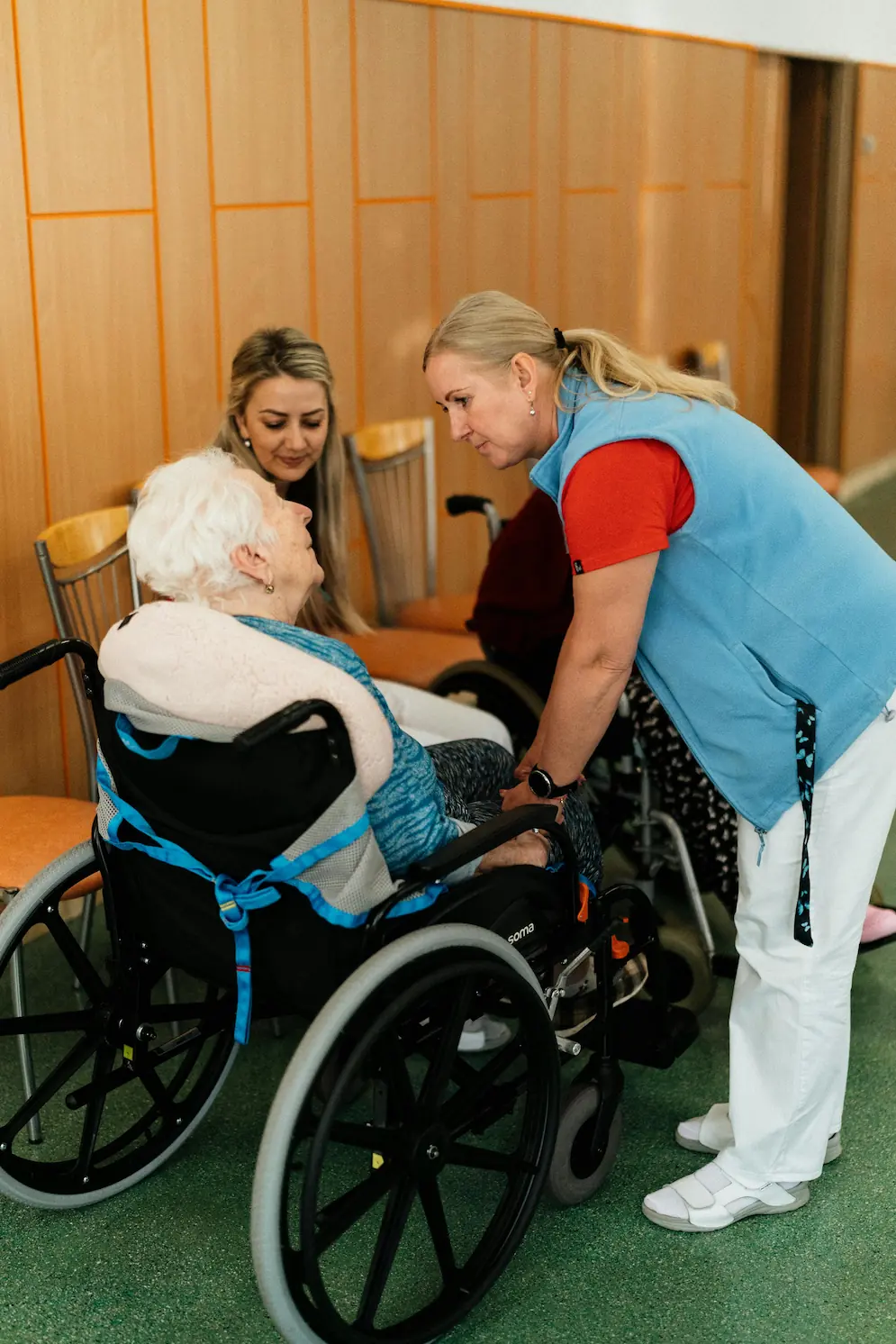 Care professionals providing compassionate care